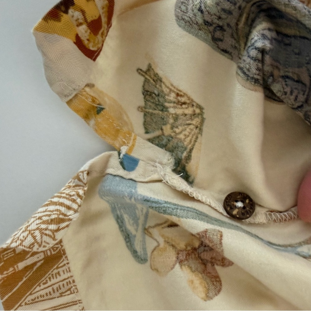AFTCO Bluewater Tiki Cocktails Hawaiian Shirt Cotton Rayon Handcrafted USA Large - Picture 10 of 15